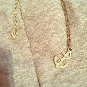 Anchor diamond necklace